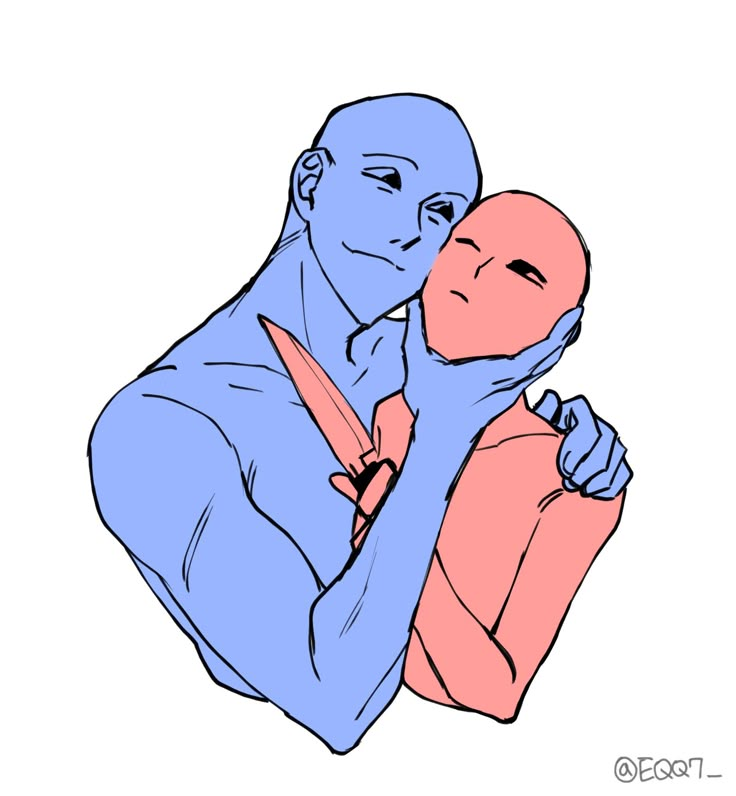 a drawing of a man holding a baby in his arms