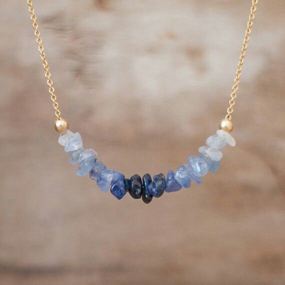 September Stone, Mrs Necklace, Sapphire Jewellery, Raw Sapphire, Raw Stone Jewelry, Sparkle Bracelet, Jewelry Editorial, Raw Crystal Necklace, Classic Bracelets