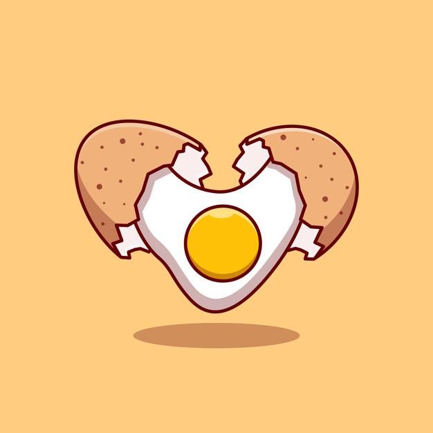 an egg in the shape of a heart with two pieces of bread sticking out of it