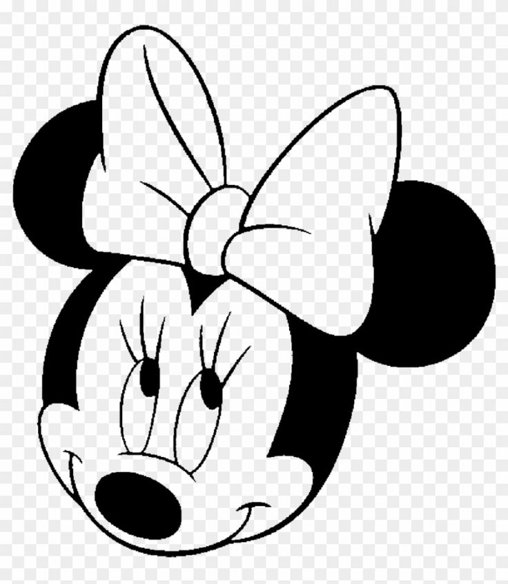 mickey mouse face with a bow on it's head clip art, hd png