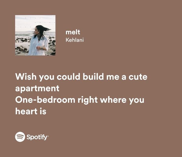 a woman standing in front of a brown background with the words wish you could build me a cute apartment one - bedroom right where you heart is