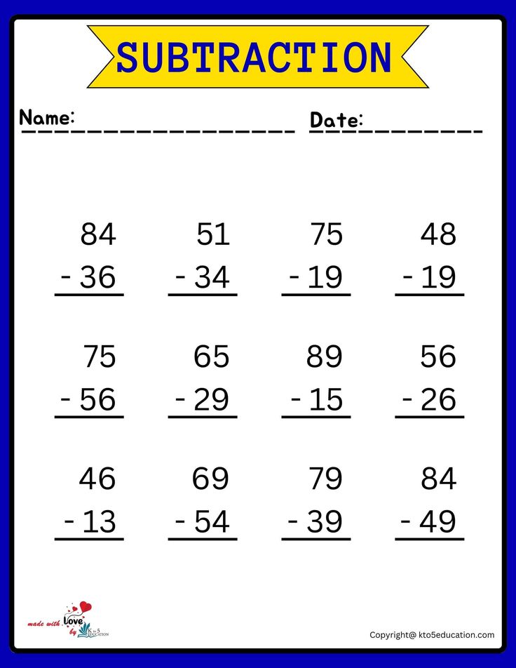 the subtraction worksheet for students to practice subtraction numbers and place value