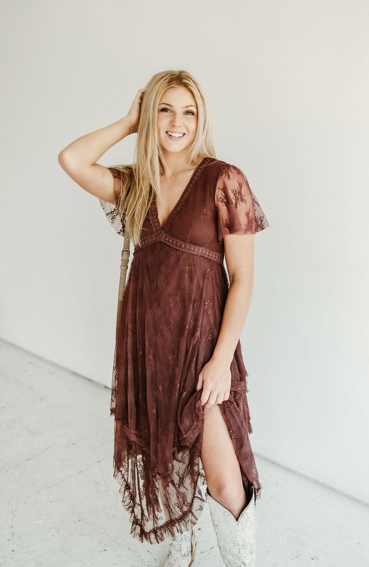 This maxi dress features a deep V-neck and short sleeves, made from a fabric blend of 90% nylon and 10% spandex. Its boho western style pairs perfectly with cowgirl boots. Elevate your wardrobe with this embellished lace hem dress. Jr Bridesmaid Dresses Boho, Dress With Tall Cowboy Boots, Wedding Guest Dress With Cowgirl Boots, Summer Country Wedding Outfit Guest, Jeans Wedding Outfit Women, Western Mother Of The Bride Dresses, Rustic Wedding Guest Dress, Cowgirl Style Outfits Dresses, Western Bridal Shower Outfit