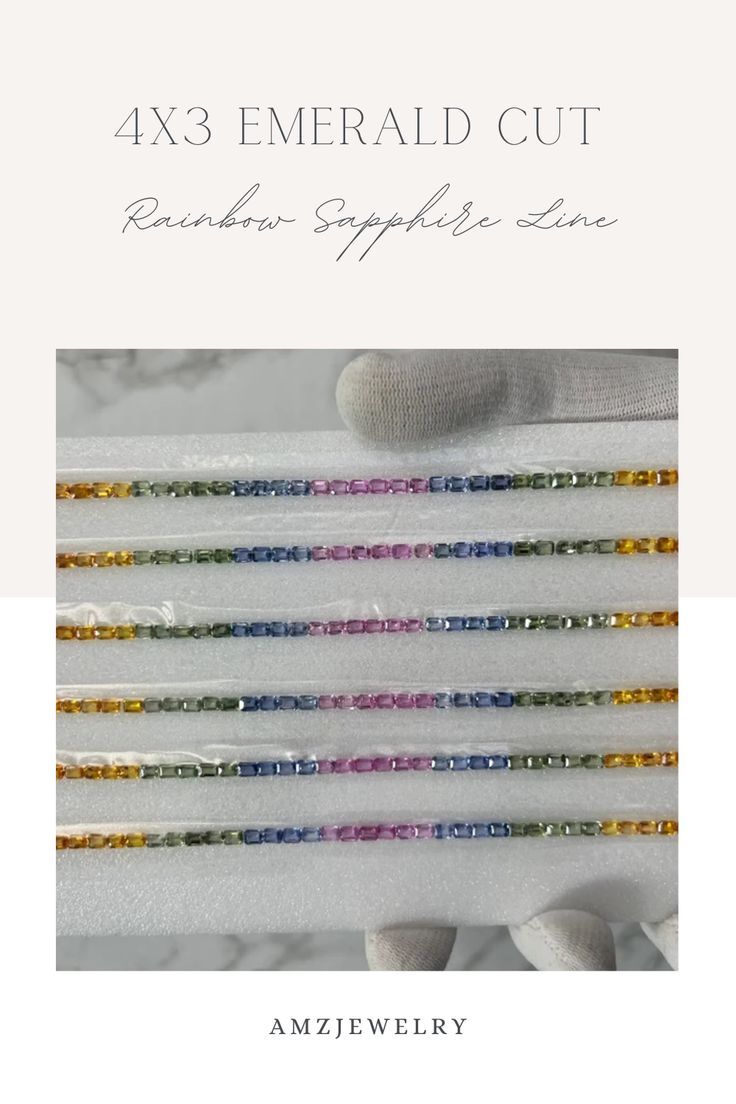 Rainbow Sapphires, Emerald Cut, Emerald, Thailand, Sapphire, Rainbow, Ships, Gemstones, Pattern