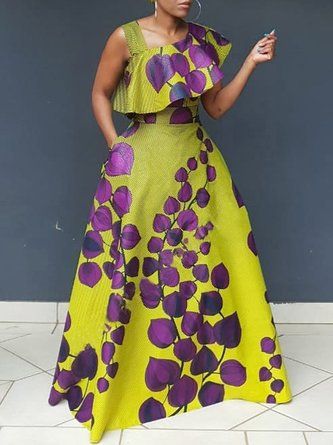 Elegant Theme, African Dresses Modern, African Print Dress Designs, Summer Elegant, African Print Dress, Asymmetrical Neckline, Patterned Dress, Outfits Spring, Latest African Fashion Dresses