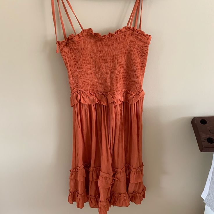 Brand: Forever 21 Size: M Can Be Worn Strapless Or Can Tie The Straps. Cute For Summer! New With Tags, Never Worn Grey Dresses Casual, Dresses Orange, Mustard Yellow Dresses, Fringe Mini Dress, Cowl Dress, Sleeveless Sweater Dress, Striped Knit Dress, Mini Sundress, Stripped Dress