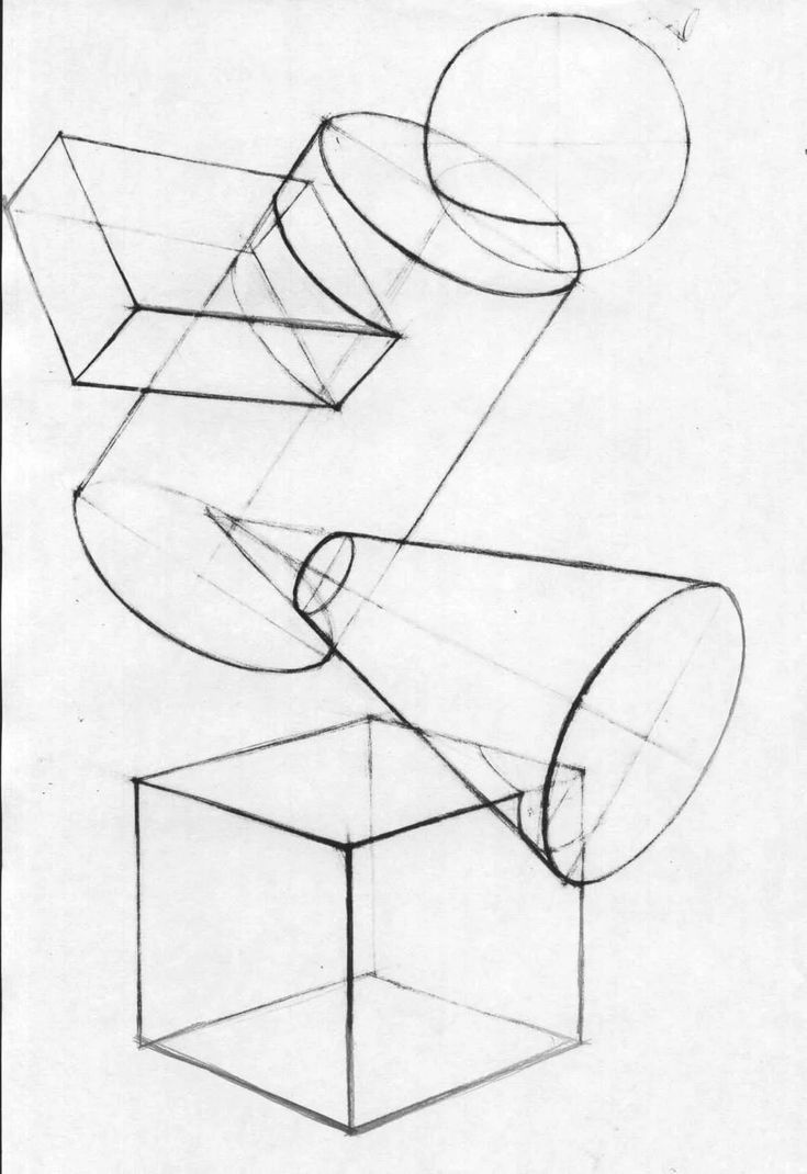 an image of a pencil drawing of a cylinder