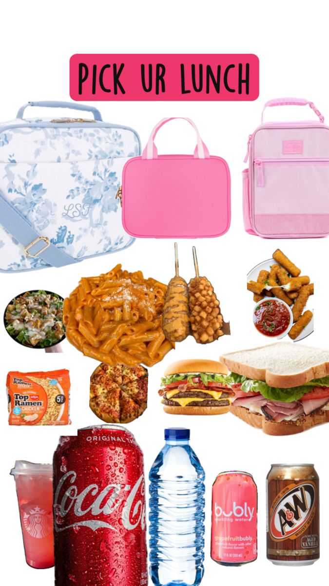 the lunch box is full of food and drinks