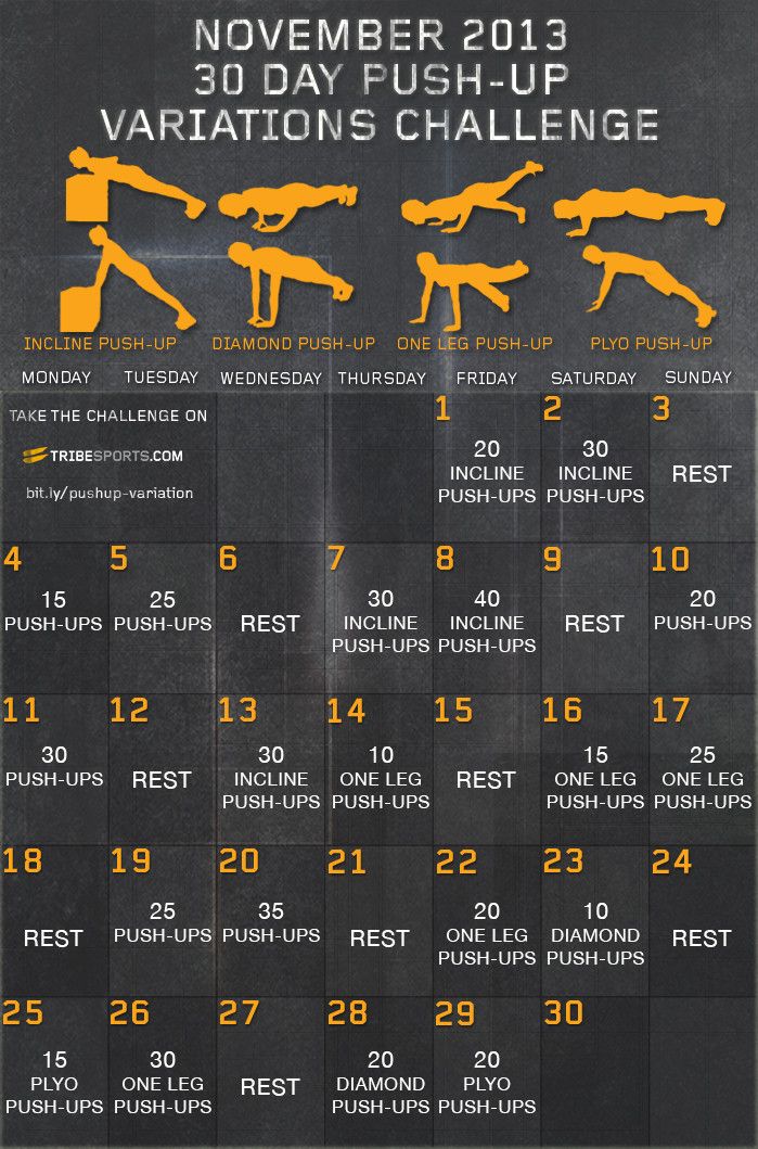 a black and yellow poster with instructions on how to do the push - up challenge