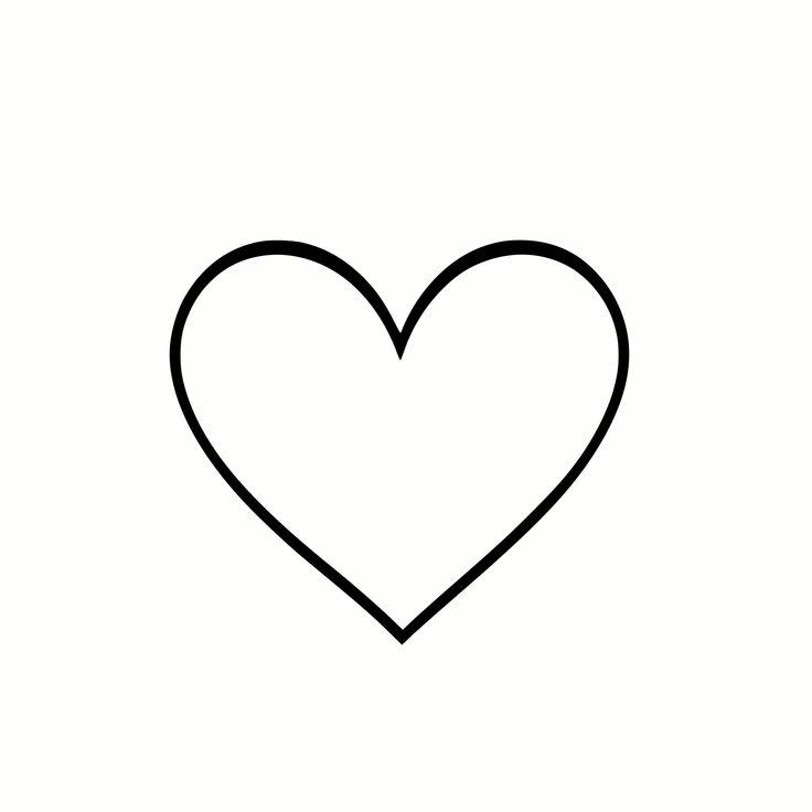 the outline of a heart on a white background