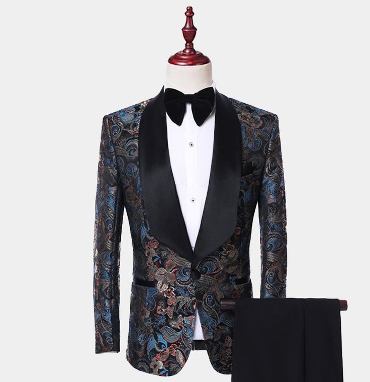 Turn some heads at your next formal event. Shop unique floral men's embroidered tuxedo from Gentleman's Guru with FREE shipping & easy returns. Embroidered Tuxedo, Formal Event, Next Level, Men's Blazer, Gentleman, The Next, Turn Ons, Blazer, Wardrobe