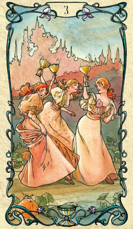 three women in dresses are holding wine glasses