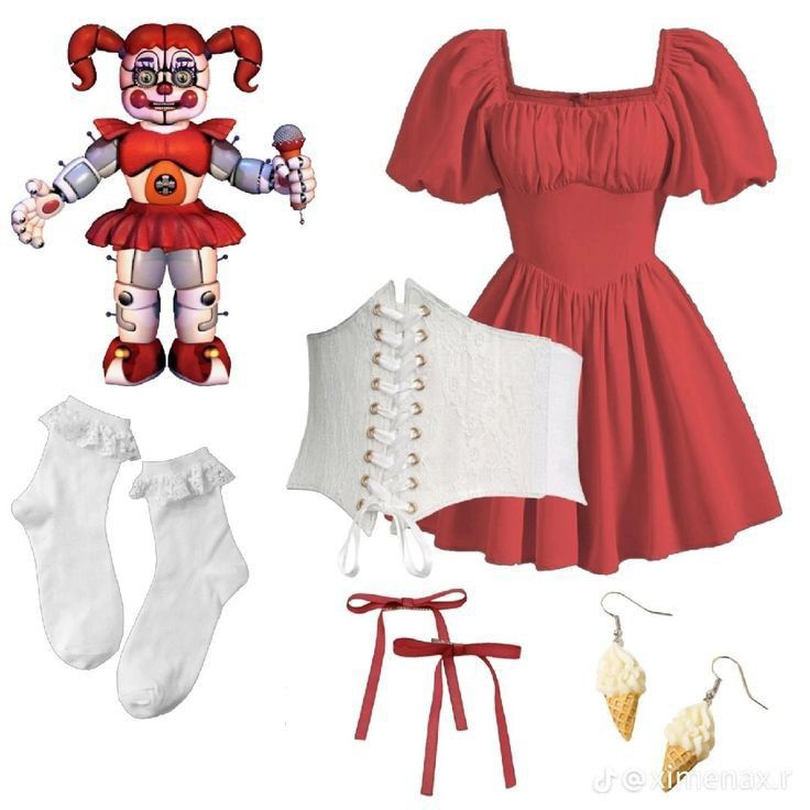 Fnaf Inspired Outfits, Fnaf Outfits, Pink Circus, Fnaf Costume, Baby Cosplay, Fnaf Cosplay, Closet Cosplay, Carnival Circus, Bestie Outfits