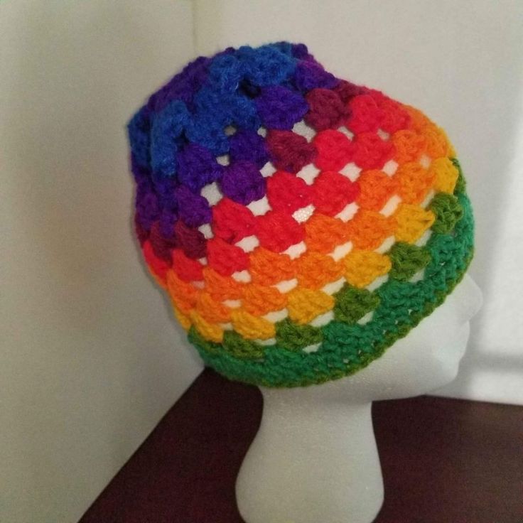 Rainbow Beanie Hat Stretches To Fit 20" - 24" Adult Or Teen Head Circumference. Measure Around Your Head Around The Middle Of The Ears To Middle Of Your Forehead. Thanks For Looking. Handmade Hand Knitted Rainbow Hat, Beanie Hat, Colorful Hat, Unisex Cap, Winter Hat, Rainbow Beanie, Hand Knitted, Teen Girls, Teen Boys, Mens Hat, Womens Hat Casual Acrylic Hats For The Beach, Multicolor Beanie Cap One Size Fits Most, Casual Adjustable Crochet Hat, Adjustable Multicolor Hat One Size, Colorful Casual Beanie Hat, Colorful Casual Hat, One Size Fits Most, Casual Colorful Adjustable Crochet Hat, Colorful Casual Winter Hats, Colorful Beanie Hats One Size