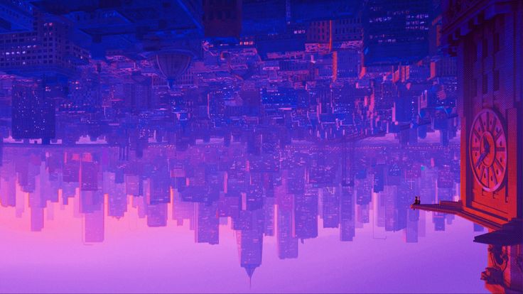 an image of a city skyline with buildings and skyscrapers reflected in the water at night