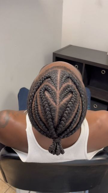 Men’s 2 Braids, Heart Braids For Men, Male Braids Hairstyles Black For Men Full Head, Mens Heart Braids, Heart Style Braids, 4 Men Braids, Heart Cornrows Men, Men’s Braid Hairstyles, Heart Braids Men