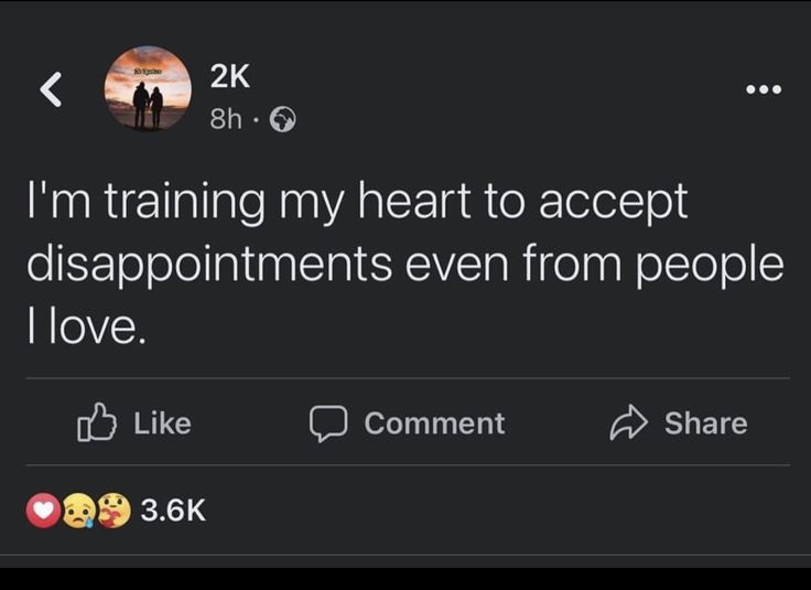 two people standing next to each other on a dark background with the words i'm training my heart to accept disappointments even from people love