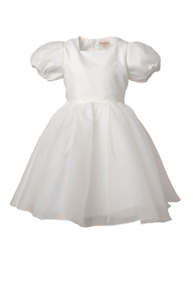 Make a statement with our Mini Cupcake Dress in White. The square neckline and short puff sleeves give a modern twist to this classic dress, while the satin overlay and waist tie add a touch of elegance. The double tulle layer and hidden back zipper make for an effortless and voluminous look. The perfect event dress or flower girl dress. Available in sizes 12-18 months, 2T, 3T, 4-5, 6-7, 8, 9-10, 11-12, + 13-14!! flower girl, white flower girl dress, tulle dress, mini dress, little girls dress White Babydoll Dress, Mini Cupcake, Cupcake Dress, White Flower Girl Dresses, Event Dress, Yes To The Dress, Flower Girl Dress, Bridal Inspiration, Girls Dream