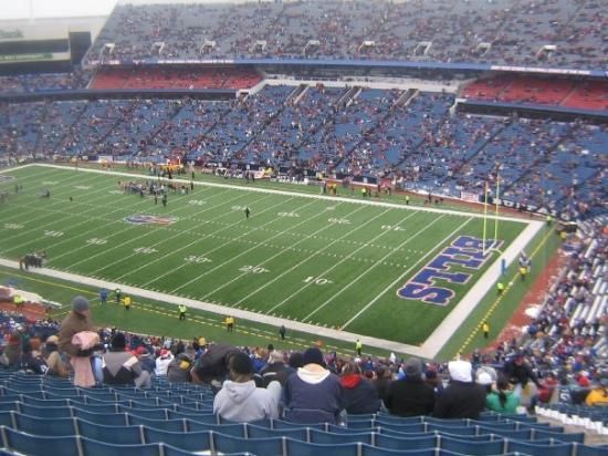 a football stadium filled with lots of people