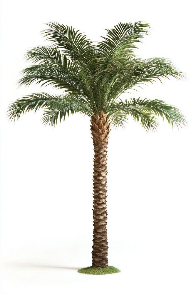 a palm tree is shown on a white background