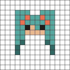 a cross stitch pattern with a dog's head in the center and squares on it