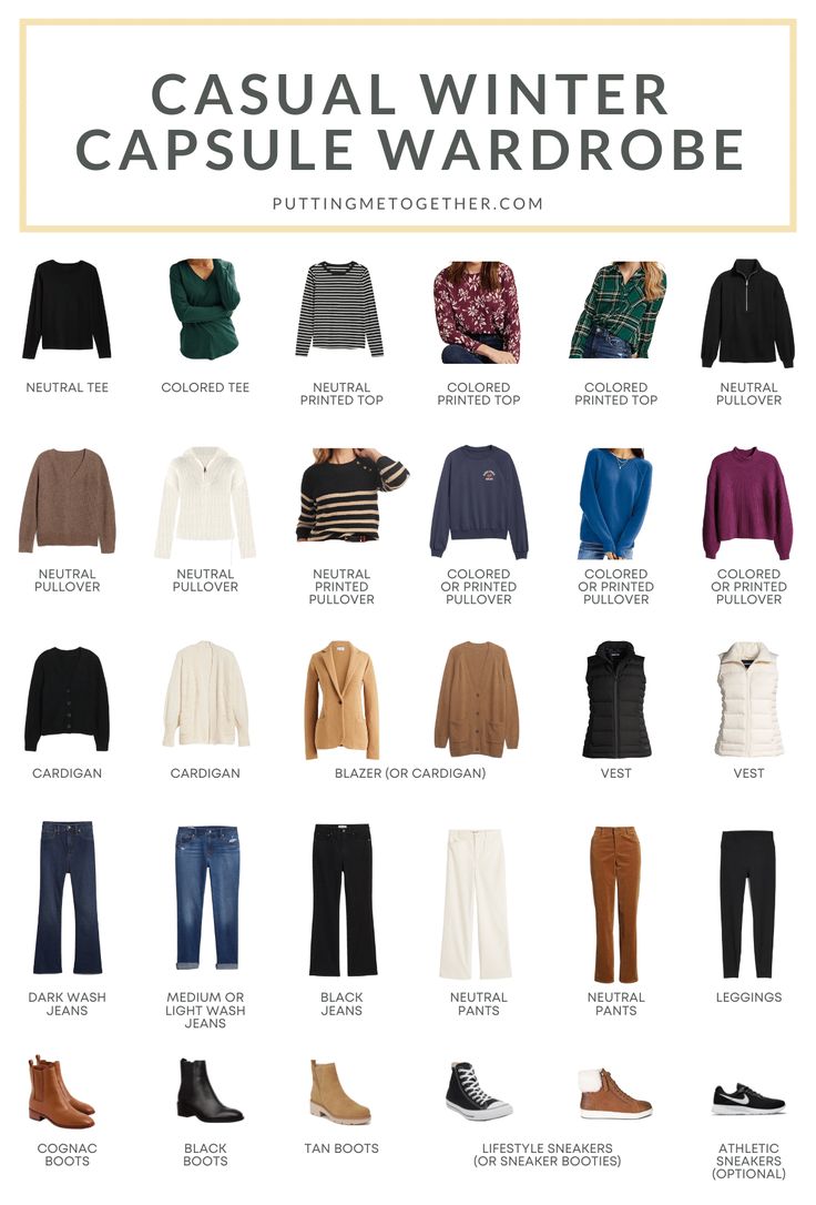 Winter Business Casual Capsule Wardrobe, Winter Minimalist Capsule Wardrobe, Casual Winter Legging Outfits, Capsule Wardrobe 2025 Fall/winter, Winter Packing Capsule, Plus Size Winter Capsule Wardrobe, Winter Casual Capsule Wardrobe, Winter Capsule Wardrobe 2024, Capsule Wardrobe 2024 Fall/winter