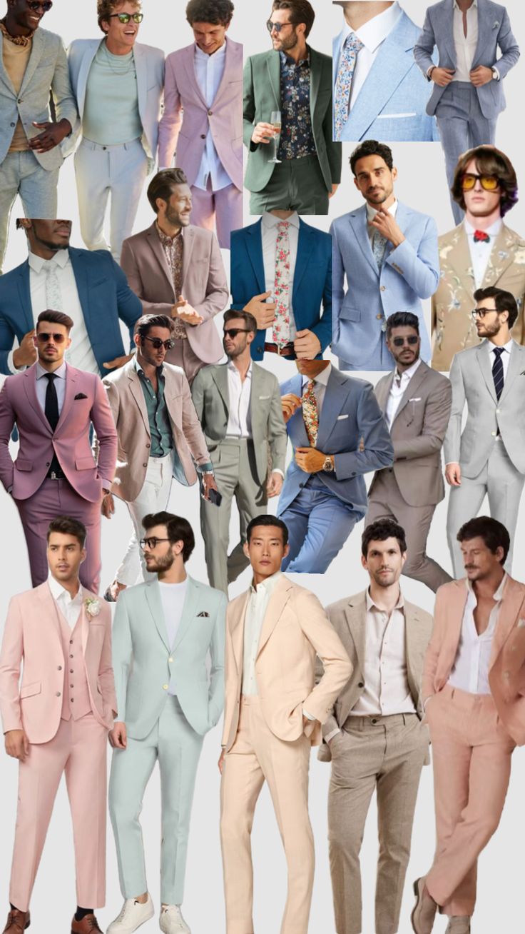 a collage of men in suits and ties