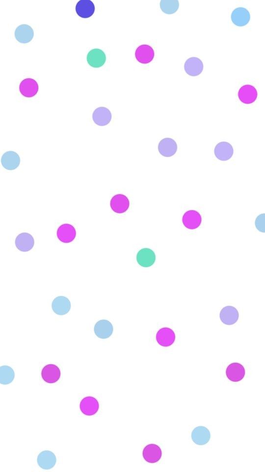 a white background with multicolored polka dots