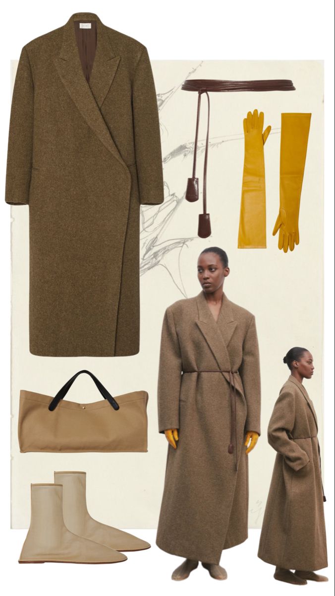 The row fall styling long coat and gloves The Row Coat, The Row Aesthetic, Cashmere Aesthetic, Scarf Coat, Mood Board Fashion, 가을 패션, Fall Looks, Coat Fashion, Fall Winter Outfits