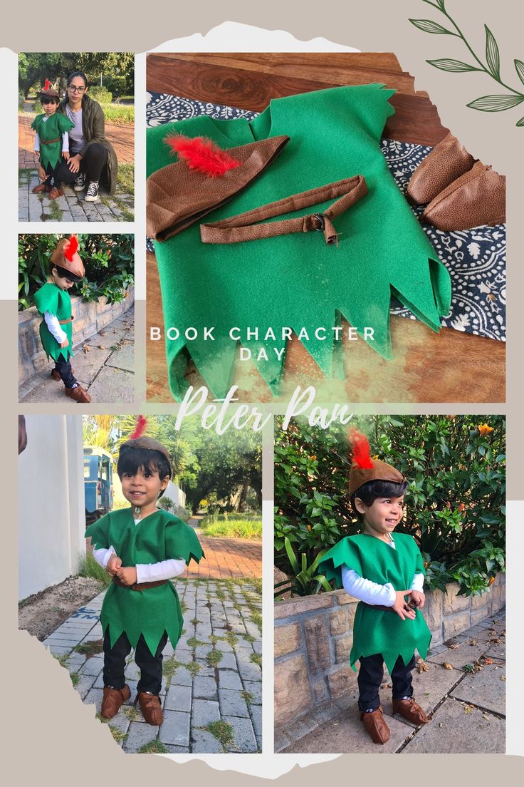 Book Character costume ideas- toddler boys Book Character Costumes For Kids Boys, Boy Fairy Costume, Fairy Tail Costumes, Diy Peter Pan Costume, Disfraz Peter Pan, Fairytale Costume, Diy Costumes For Boys, Dress Up For Boys, Fancy Dress Costumes Kids