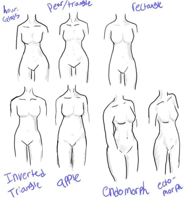 how to draw female body shapes