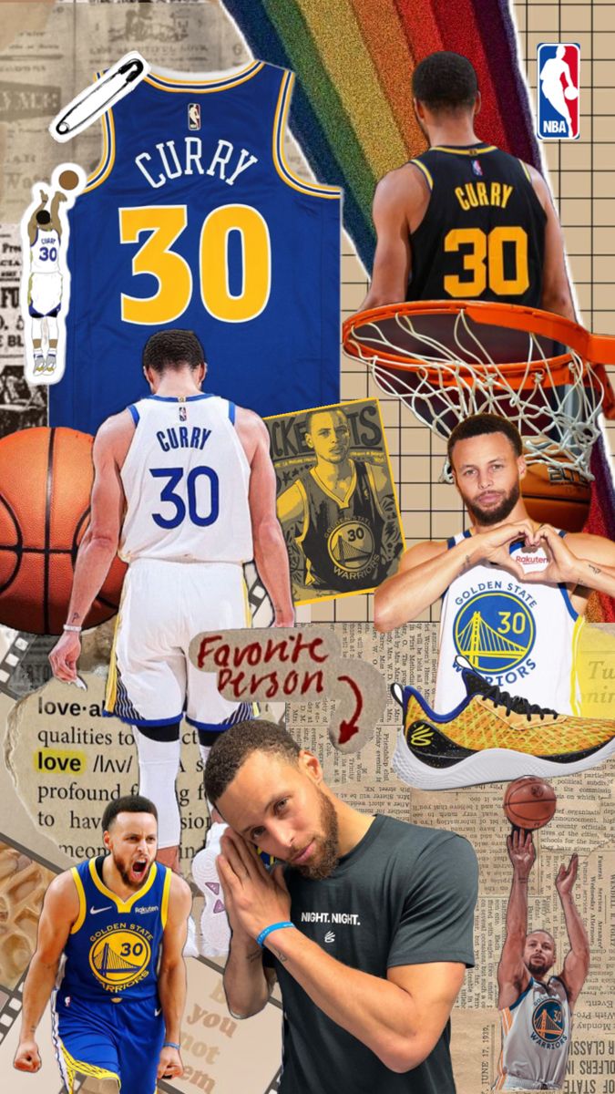 collage of basketball players and their jerseys with the number 30 in front of them