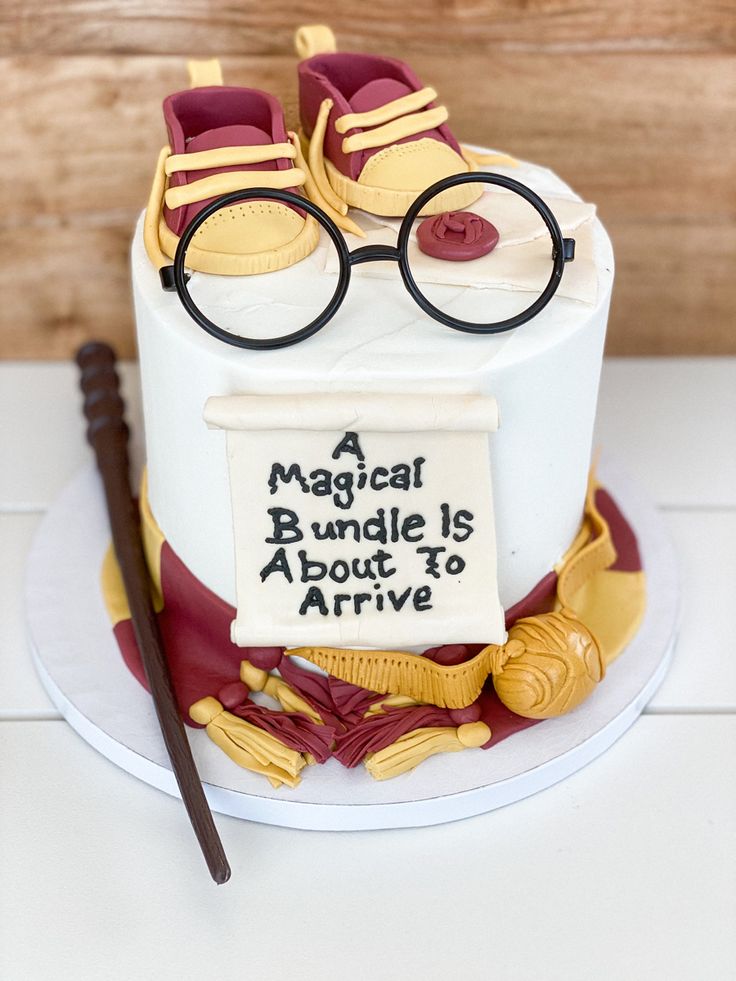 a birthday cake with a harry potter theme