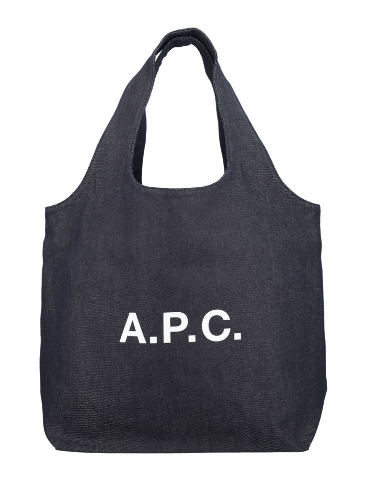 98% cotton, 2% polyurethane Apc Tote Bag, Apc Bag, Blue Tote Bag, Bold Logo, Denim Chic, Blue Tote, Small Tote Bag, Denim Tote, C Logo