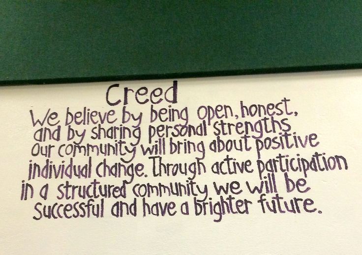 a piece of paper with writing on it that reads, greed we believe by being one honest and sharing personal strength