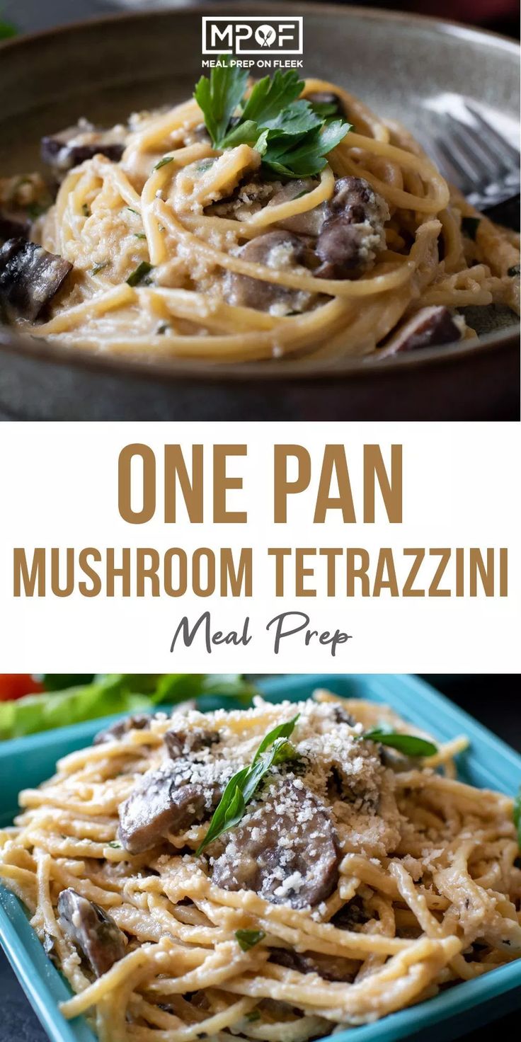 one pan mushroom tetrazzini is an easy and delicious meal