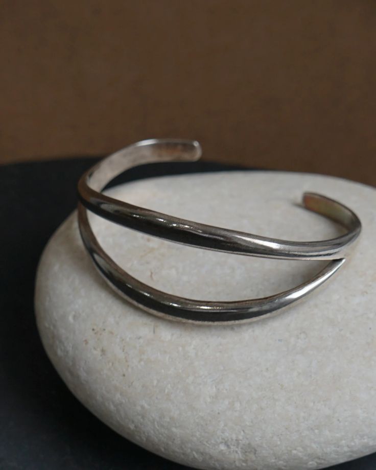 Silver Cuff Bracelet – Front General Store Modern Oxidized Cuff Bracelet Bangle, Modern Oxidized Finish Cuff Bracelet Bangle, Modern Oxidized Finish Cuff Bangle Bracelet, Modern Cuff Bracelet With Oxidized Finish, Timeless Silver Bangle Cuff Bracelet, Timeless Silver Cuff Bangle, Polished Open Band Bangle As A Gift, Open Band Bangle With Polished Finish As Gift, Silver Open Band Bangle With Polished Finish