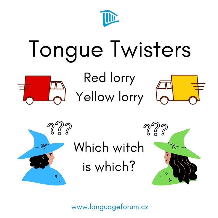 two children's books with the title tongue twisters red lorry yellow lorry which