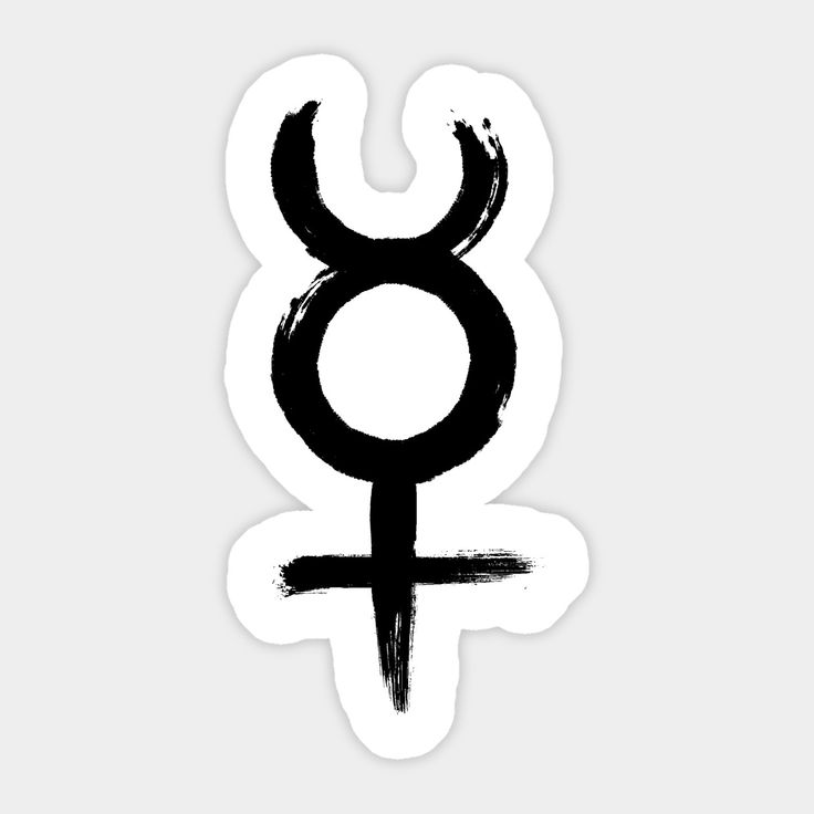 the symbol for women is painted in black on a white sticker, and it appears to be an ombrephant