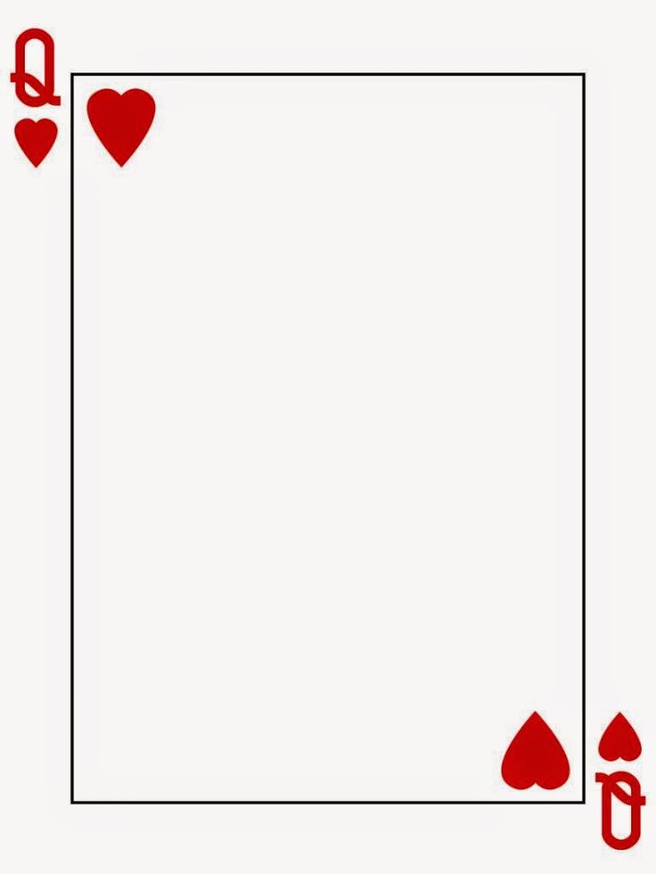 playing cards with hearts and spades in the middle