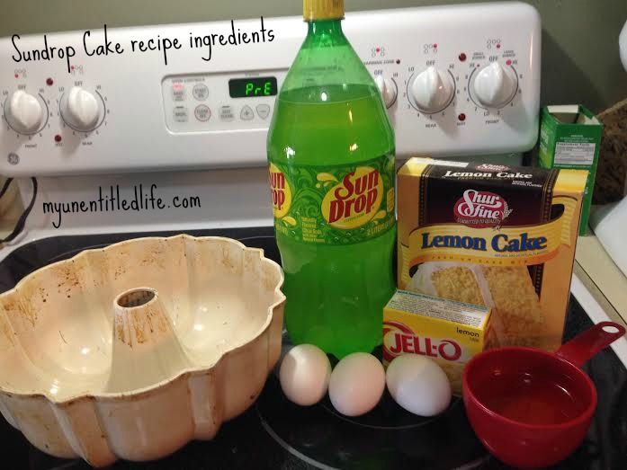 ingredients to make cake sitting on top of a stove