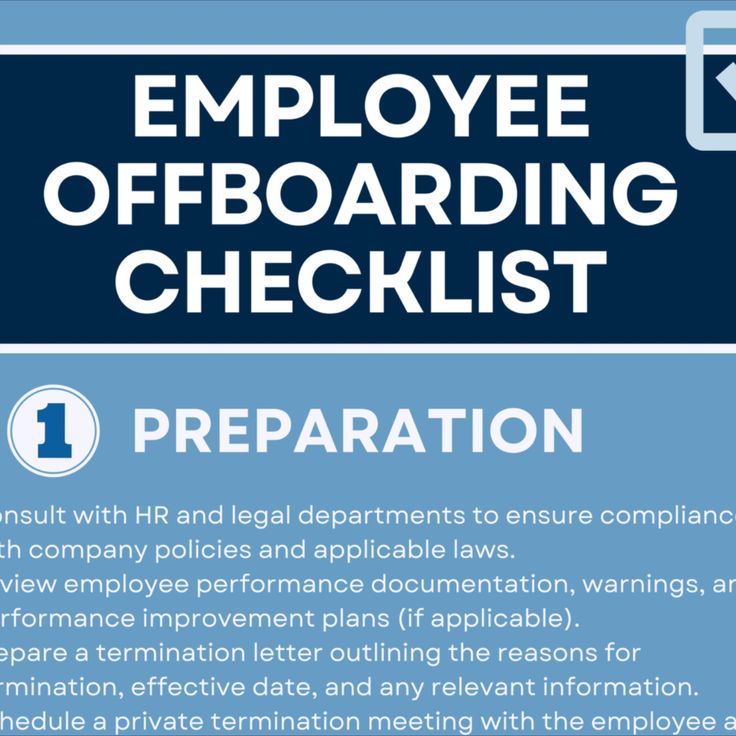 an employee offloading checklist with the words preparation and instructions for employees to apply