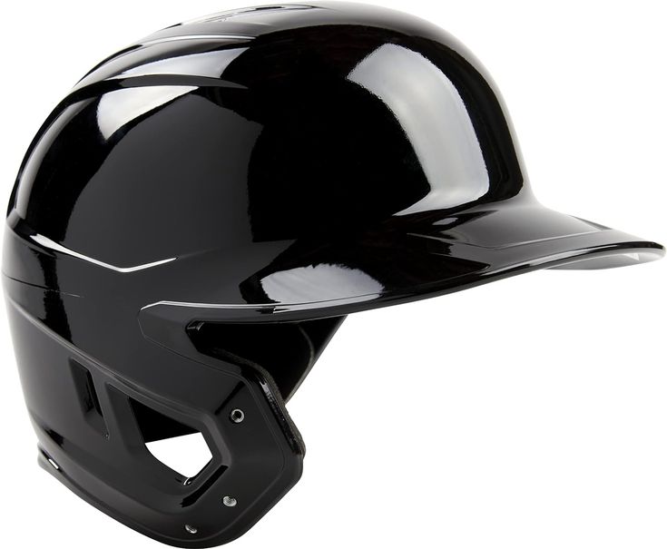 a black baseball helmet on a white background