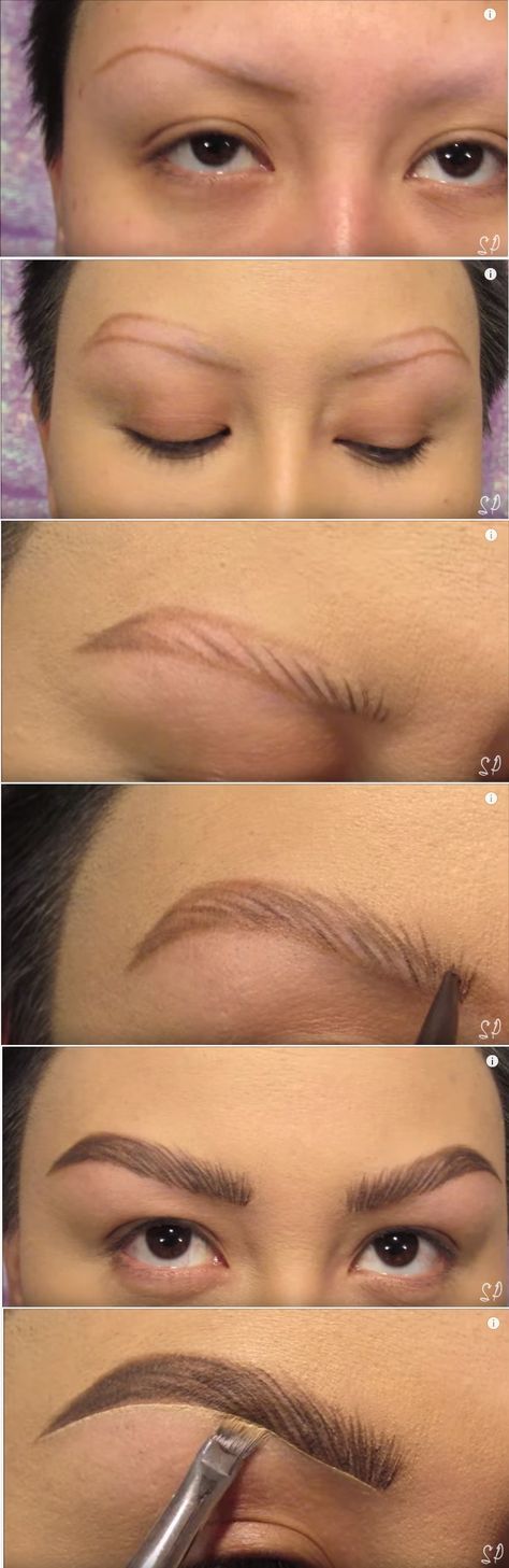 Eyebrow Tutorial No Hair, Shaved Brows, Shaved Eyebrows, No Brows, No Eyebrows, Shave Eyebrows, Makeup Names, How To Do Eyebrows, Sparse Eyebrows