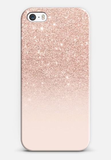 a pink and white phone case with glitter on the back, in front of a white background