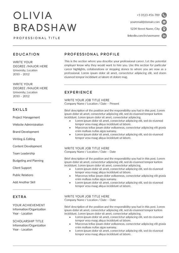 a professional resume template with no experience on the cover letter and it's name