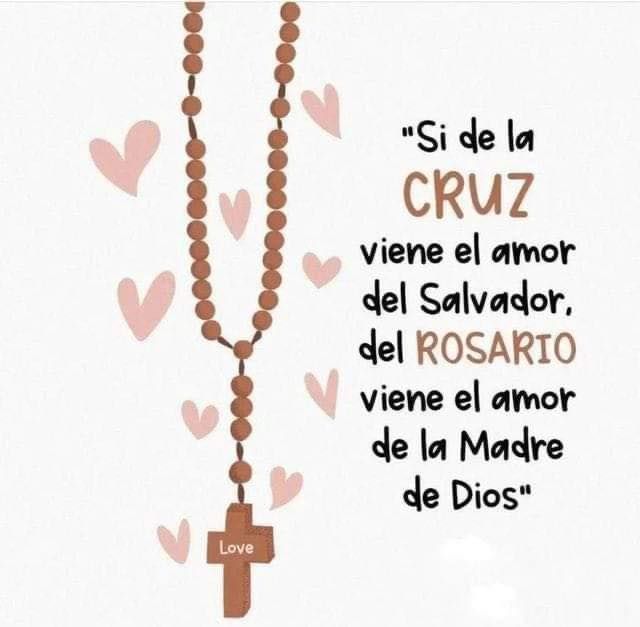 a rosary with hearts on it and the words jesus crucz written in spanish