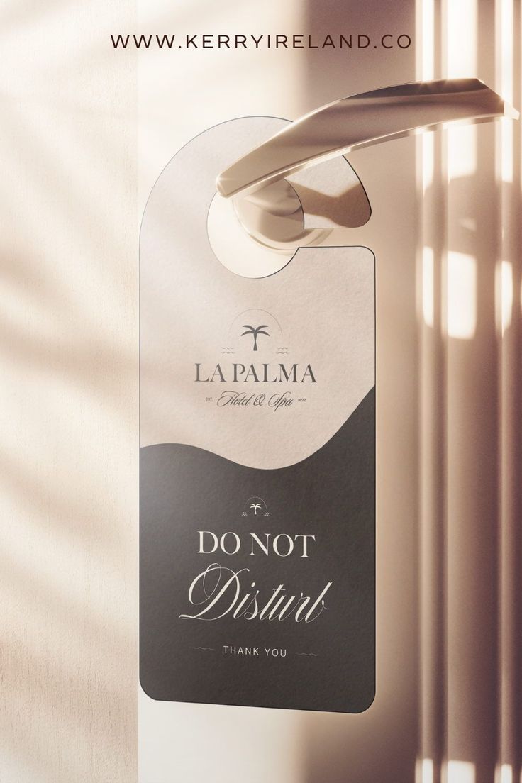 a door hanger that says, don't disturb thank you with the name la pajama on it