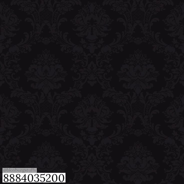 black and white wallpaper with an ornate design