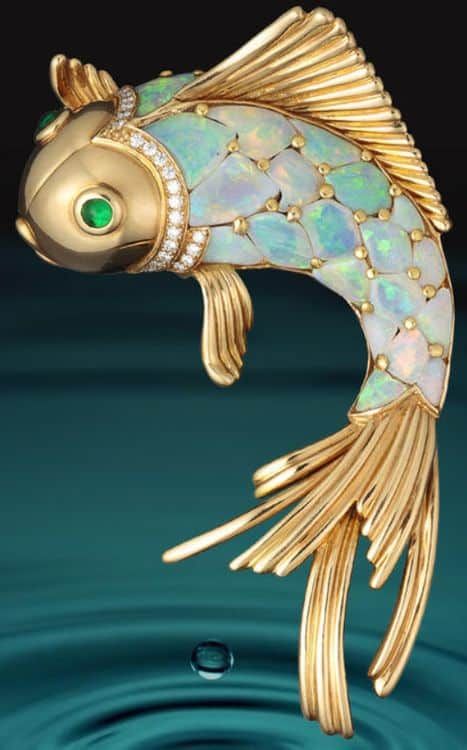 Starověký Egypt, Emerald Eyes, Gold Fish, Diamond Brooch, Gold Brooches, Gorgeous Jewelry, Animal Jewelry, Opal Jewelry, Scales